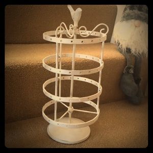 Antique Bird spinning Earring holder